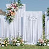 Qfdian 1 Panel Wrinkle Free Black Backdrop Curtain 5FTX10FT for Photo Photography Drapes Birthday Wedding Parties Christmas Stage Decor