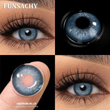 Qfdian  1Pair Big Eyes Gray Lenses Korean Natural Lenses Color Contact Lens Eyes Brown Blue Beautiful Pupil Lentes Cosmetics