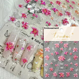 Qfdian Hipster Pure White Flowers Rose Spring Lily Peony Camellia Daisy Jelly Cherry Blossom Magnolia Nail Art Stickers Manicure Decals