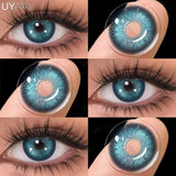 Qfdian 1 Pair Colored Contact Lenses for Eyes Blue Eye Lenses Green Fashion Lenses High Quality Brown Natural Lenses Gray Lenses