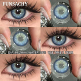 Qfdian  2pcs Black Series Color Contact Lenses Natural Gray Eye Lens Beautiful Pupils Yearly Fashion Brown Softlens Cosmetics