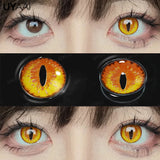 Qfdian  Halloween Cosplay Cosmetics Color Contact Lenses Red Color Lens Anime White Lenses Big Eye Lenses