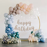 Qfdian  Metal Balloon Arch Support Kit Outdoor Wedding Arch Circle Backdrop Decoration Birthday Party DIY Decor Stand Flower Decoration