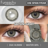 Qfdian  2pcs High Quality Color Contact Lenses for Eyes Cosmetic Gray Lenses Contact Fashion Beauty Pupil Eye Contacts Yearly