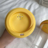 Qfdian  Korea Simple Iced American Coffee Cup Tritan Plastic Water Bottle For Women Transparent Coffee Cup Office Milk Matcha Tea Drink