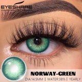 Qfdian 1pair Colored Contact Lenses for Eyes Blue Eye Lenses Brown Lenses Gray Pupils Lens Yearly Cosmetic Green Eye Contacts