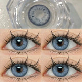 Qfdian Cosmetic Contact Lenses with degree Cospaly Red Colored Contact Lens for Eyes diopters Beauty Pupils Makeup Natural 2pcs/pair