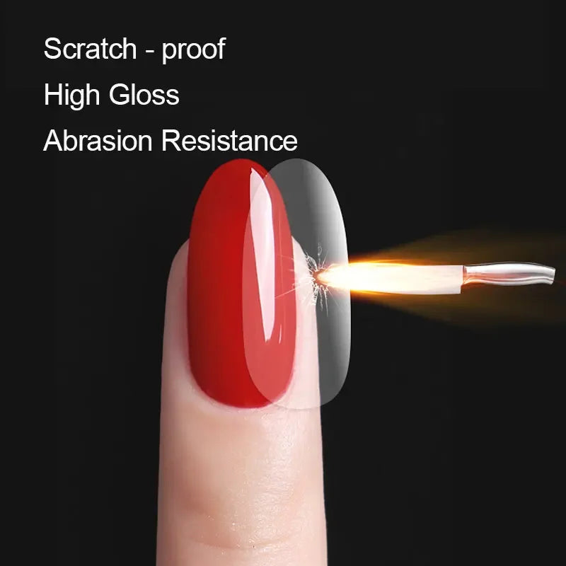 MSHARE 100ml Shiny Top Coat No Wipe Top Nail Gel for Gel Polish Semi-permanent Varnish No Sticker Hard Top Gel