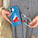 Qfdian New Arrival Fruit Phone Case Bracelet Pendant For Iphone 16ProMax 16Pro 13 14 15 16 Pro Max 14ProMax 15Pro 15ProMax Cover