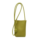 Qfdian Women PU Leather Small Crossbody Bag Fashion Designer Cell Phone Bag Lightweight Simple Shoulder Bag Ladies Travel Purse