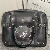 Qfdian Transparent All Match Casual Ita Bags 2025 Streetwear Y2k Aesthetic Women's Handbags Trendy Vintage Simple Shoulder Underarm Bag