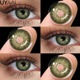 Qfdian  Contact Lenses NEW Color Contact Beauty Eye Color Lenses Colorcon Water Light Brown Eye Lenses Gray Natural Contact Lenses