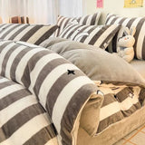 Qfdian  Plush 4-piece Set Winter Constant Temperature Quilt Cover Coral Fleece Sheet Children's 3-piece Set Bedding Article PillowCase