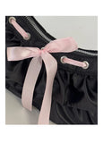 Qfdian Women All Match Fashion Office Lady Handbags Fairy Ruffled Bow Y2k Aesthetic Shoulder Bags Causal Vintage Elegant Underarm Bag