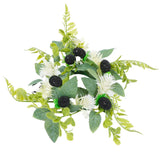 Qfdian  1pcs Candlestick Wreath Artificial Fruit Flower Garland Candle Holder Table Decoration Candle Wedding Party New Year Decor