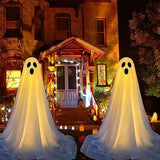 Qfdian  Halloween Hanging Ghost Decor Standing Ghost Glow-in-the-Dark for Indoor Outdoor Garden Party, Scary Spooky Ornament
