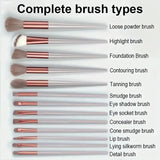 Qfdian Makeup Brush Set Soft Fluffy Professiona Cosmetic Foundation Powder Eyeshadow Kabuki Blending Make Up Brush Beauty Tool Makeup