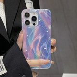 Qfdian Fashion Bling Glitter Starry Butterfly Gradient Case For iPhone 15 Pro Max 14 13 11 12 16 Plus Shockproof Protective Back Cover