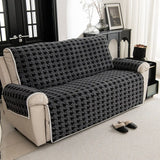 Qfdian  Simple Non Stick Sofa Cover Cloth Fixed Anti Slip One-piece Sofa Cushion for Autumn and Winter Soft Skin Friendly and Warm