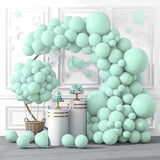 Qfdian  Mint Green Balloons Arch Garland Kit Pastel Green Balloon Kid Birthday Party Decor Baby Shower Wedding Decorations Easter Globos