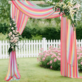 Qfdian  2 Panels-6 Yards Wedding Arch Draping Fabric Sage Green Chiffon Fabric Drapery Party Ceiling Drapes Archway Drapes for Wedding S