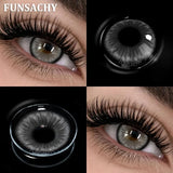 Qfdian  New AVELA Contact Lenses Natural Brown Eye Makeup Contacts Grey Color Lens Korean Softlens Yearly Cosmetics for Women