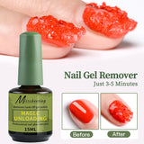 Qfdian 15ml Gel Nail Polish Remover For Nails in 3-5 Minutes Easily Quickly Removes Semi Permanent Soak Off UV Gel Polish Burst  Gel