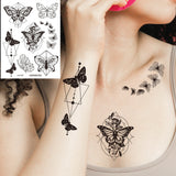 Qfdian  Waterproof Temporary Tattoo Stickers  Mandala Lace Hand Finger Wedding White Fake Tatto Flash Tatoo Body Art for Women Bride