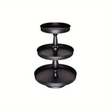 Qfdian  3 Tier Serving Tray, Metal Cupcake Stand For 50 Cupcakes,  Display Holders For Anniversary Birthday Wedding Halloween, Christmas