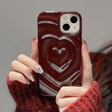 Qfdian Love Heart Matte silver Silicone Shockproof Protection Back Cover For iPhone 15 Pro Max 13 Pro 12 11 14 Fashion Girls Phone Case