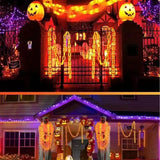 Qfdian  1 Set Halloween Chain Style Lawn Light New Garden Landscape Lamp for Ghost Party Atmosphere Decor Use