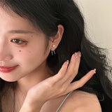 New Fashion Silvery Bow Pearl Earrings for Women High-end Silver Needle Studs Simple Elegant Party Jewelry Gifts