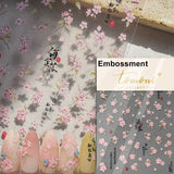 Qfdian Hipster Pure White Flowers Rose Spring Lily Peony Camellia Daisy Jelly Cherry Blossom Magnolia Nail Art Stickers Manicure Decals