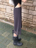 Qfdian  New Korean Chic Spring French Retro Plaid Mid-Length High Waist A-line Skirt for Women Casual Vintage Designer Y2k Female Skirt