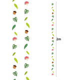 Qfdian  Forest Animal Birthday Party Decorations Green Palm Leaves Mushroom Garlands Banner Wild One Birthday Jungle Leaf Party Supplies