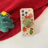 Qfdian Cartoon cute christmas shell magnetic for iphone 15promax 16 13 14pro 15 pro max 13pro 16pro 14 puppy stand holder phone case