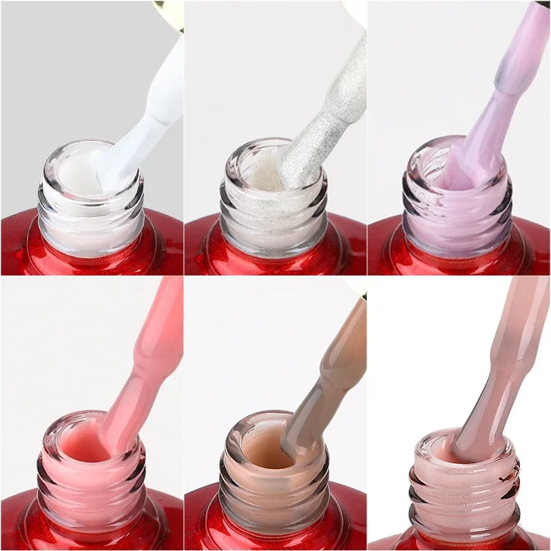 MSHARE Blush Pink Shade Color Rubber Base Gel Polish Nail Camouflage Nails Gel 10ml