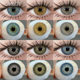 Qfdian  Korean Lenses Color Contact Lenses for Eyes 1pair Natural Colorcon Eye Lens Blue Green Eye Lens Beautiful Pupil Yearly