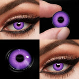 Qfdian  1 Pair Colored Cosplay Contact Lenses for Eyes White Red Black Cosplay Lens Anime Role Playing Eye Makeup Contact Lens