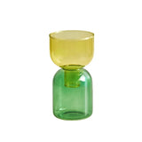 Qfdian  2pc Set Mini Vases Terrarium Hydroponic Plant Pot Glass Vase Wedding Flowers Candle Holders Decor Avocado Glass Growing Bud Vase