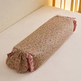 Qfdian 1Pc Floral Ruffles Yoga Cervical Pillow Pure Cotton Buckwheat Pillow Health Care Stick Pillow Cervical Physiotherapy Neck Pillow