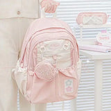 Qfdian Girl's Backpack Student New Fashion Backpacks for Girls Large Capacity School Bag Travel Bag Female Shoulder Bag for High School