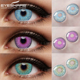 Qfdian Contact Lenses Yearly 1 Pair Colored Contact Lenses for Eyes Beauty Contact Lenses Eye Cosmetic Color Lens Eyes Makeup