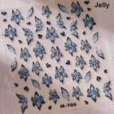 Qfdian Hipster Pure White Flowers Rose Spring Lily Peony Camellia Daisy Jelly Cherry Blossom Magnolia Nail Art Stickers Manicure Decals
