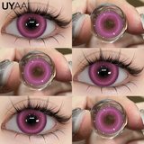 Qfdian  Cosplay Contact Lens Makeup Colored Pupils Cosmetics Beauty Red  Lenses Woman Cosplay Pink Pupils Halloween Color Contacts