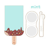 Qfdian Contact Lens Case ice cream style Container Set Portable Contact Lens Box for Women Travel Contact Lenses Case