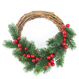 Qfdian  Mini Plastic Simulation Red Berries Bouquet Christmas Artificial Pine Needle Berry Home Party Decor DIY Craft Garland Decoration