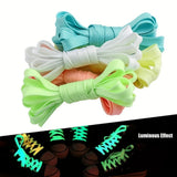 Qfdian  Mixed Color Glow in The Dark Shoelaces 5 Pair Solid Color Shoelaces for Men and Women Athletic Shoes Versatile Reflective
