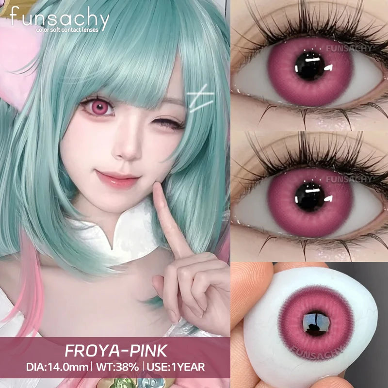 Qfdian 1pair Vampire Cosplay Contact Lenses for Eyes Anime Role Playing Contact Lens Cosmetic Colorful Multicolored Eye Pupil