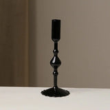Qfdian  Retro Glass Candle Holder Wedding Supplies Candlelight Dinner Candlestick Props Ornament High Footed Candlestick Home Decoration